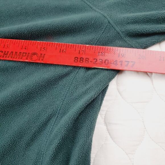 Columbia Sweater Womens Medium Green Outdoor 1/4 Zip Fleece Pullover Ladies LOGO - Picture 9 of 13